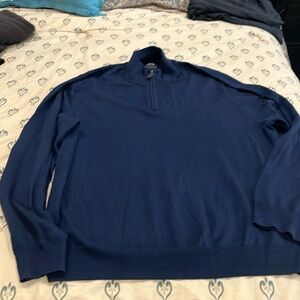 100% wool 3/4 zip sweater